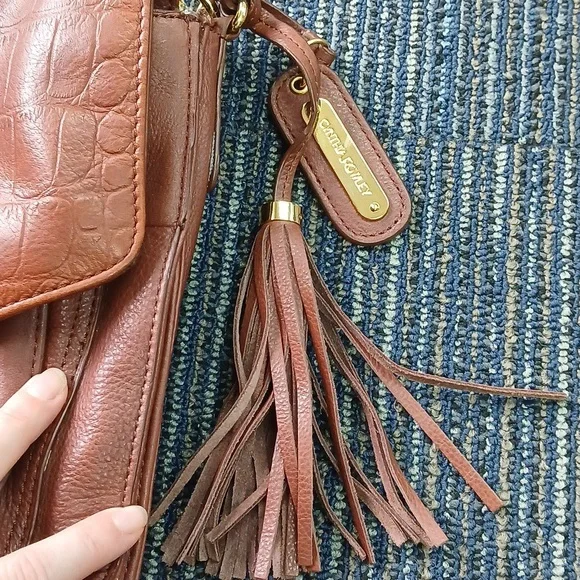 Cynthia Rowley Beautiful tan leather Purse/ laptop bag - Picture 5 of 10